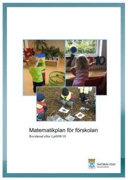 Matematikplan för förskolan Västerås