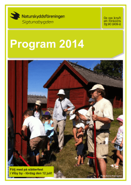 sigtuna program 2014 b - Naturskyddsföreningen i Sigtunabygden