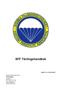 Tävlingshandboken 2013 - Hem - Svenska Fallskärmsförbundet
