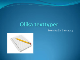 Olika texttyper åk 6 (2 MB, pdf)