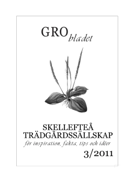 Grobladet nr.3 - Skellefteå trädgårdssällskap