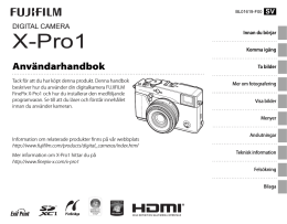 X-Pro 1 Svensk manual