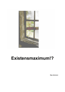Existensmaximum!?