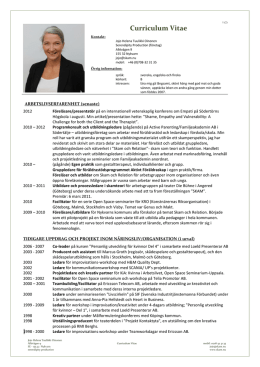 mitt CV - Jojo Tuulikki Oinonen