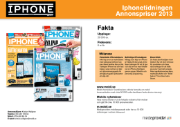 Iphonetidningen Annonspriser 2013