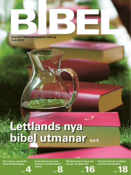 Nummer 3+4 2012 - Svenska Bibelsällskapet
