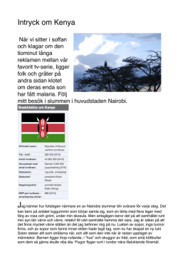 Reportage om Kenya