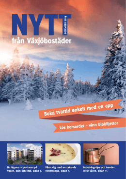Nytt från Växjöbostäder – December 2014