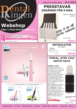 Webshop - Dentalringen AB
