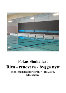Riva - renovera - bygga nytt