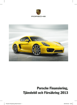 Porsche Finansiering, Tjänstebil och Försäkring