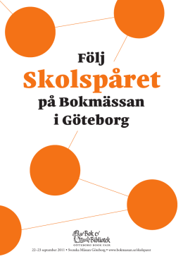 Följ på Bokmässan i Göteborg
