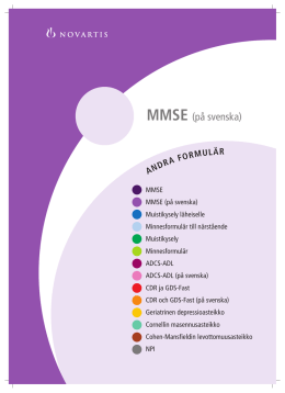 MMSE (på svenska) - Suomen muistiasiantuntijat ry