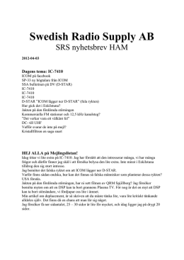 2012-04-03 IC-7410 - Swedish Radio Supply AB