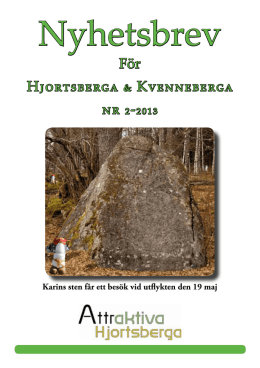 Nyhetsbrev 2013_2 - Hjortsberga & Kvenneberga