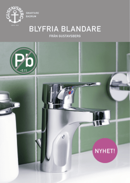 BLYFRIA BLANDARE - Gustavsberg.com