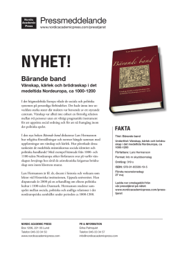 NYHET! - Nordic Academic Press