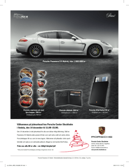Välkommen på julmarknad hos Porsche Center Stockholm i Smista