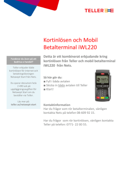 Kortinlösen och Mobil Betalterminal iWL220