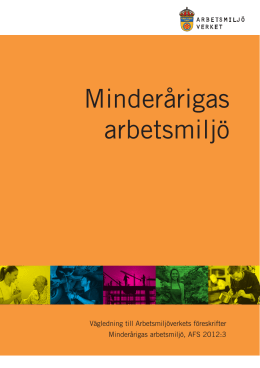 Minderårigas arbetsmiljö - Vägledning till föreksrifterna AFS 2012:03