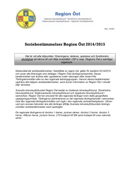 Seriebestämmelser Region Öst 2014-2015 rev