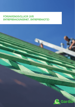 Entreprenadsäkerhetsförsäkring Entreprenadtid, ESFE-2015