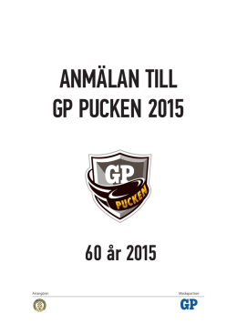 ANMÄLAN TILL GP PUCKEN 2015