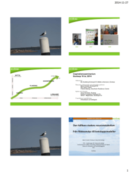 Foredrag fra Ecoloop AB sitt 10 års jubileum