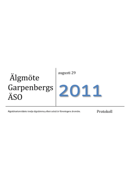 Älgmöte 2011 - Garpenbergs ÄSO
