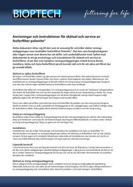 Skötsel_Service fosforfilter 140220 (pdf)