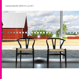 Arkitekturtidskriften KRITIK #13 juni 2011