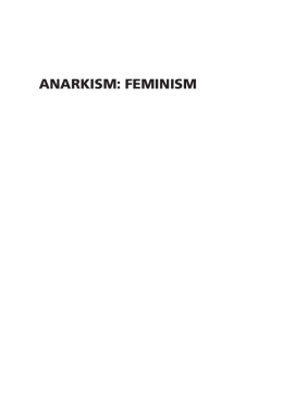ANARKISM: FEMINISM - Skriftserien Anarkism