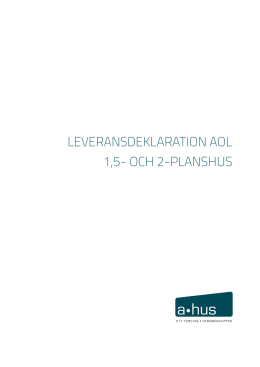 leveransdeklaration aol 1,5- och 2-planshus - A