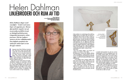Helen Dahlman, Slow Art, broderi