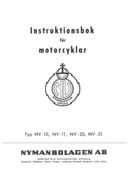 Instruktionsbok NV10,11,20,21