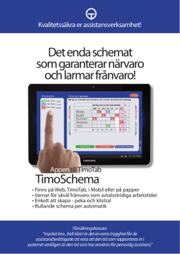 TimoSchema - Timo System AB