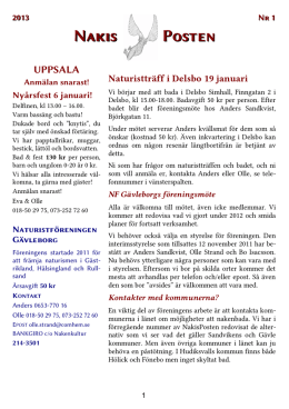 Nakisposten 1/2013