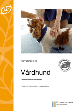 Vårdhund - i rehabilitering inom äldreomsorgen