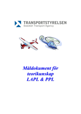 Transportstyrelsens utkast på nytt måldokument för PPL