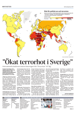 Ökat terrorhot i Sverige”