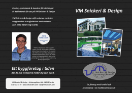 VM Snickeri & Design