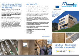 Om MountEE Vorarlberg – föregångare i miljövänlig byggproduktion