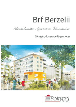 Broschyr för Brf Berzelii etapp 2