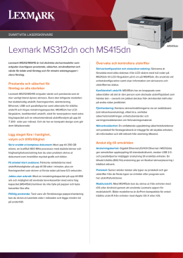 Lexmark MS312dn och MS415dn