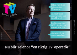 Nu blir Telenor “en riktig TV-operatör” - TV