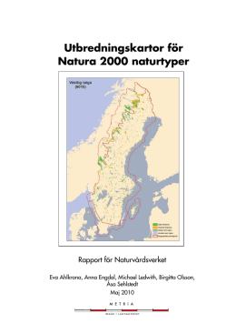 Utbredningskartor för Natura 2000 naturtyper