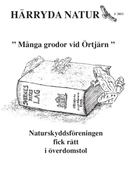 Härryda Natur 1 2013 - Naturskyddsföreningen i Härryda