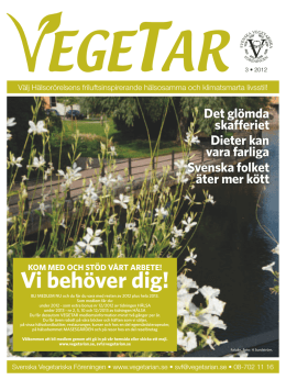 Vegetar nr 3-2012 - Svenska Vegetariska Föreningen