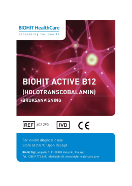 BRUKSANVISNING - Biohit HealthCare