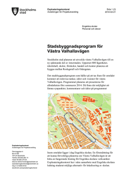 Stadsbyggnadsprogram för Västra Valhallavägen